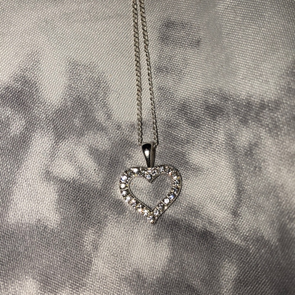 Sterling silver heart necklace